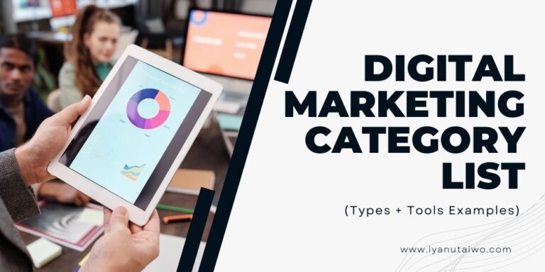 Digital Marketing Category List (Updated 2024 List W/ Examples)